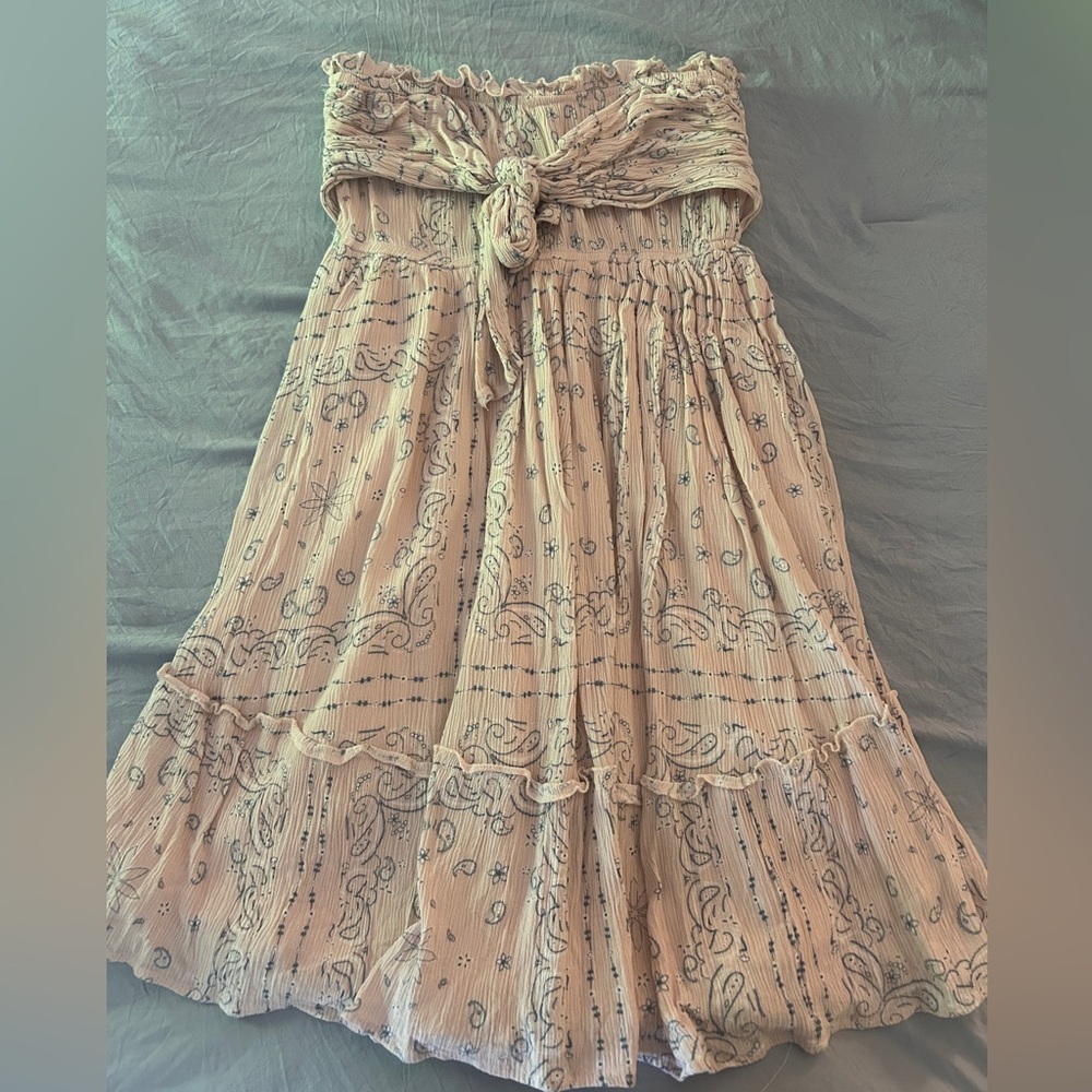 Pink and blue perfect condition tie mini dress